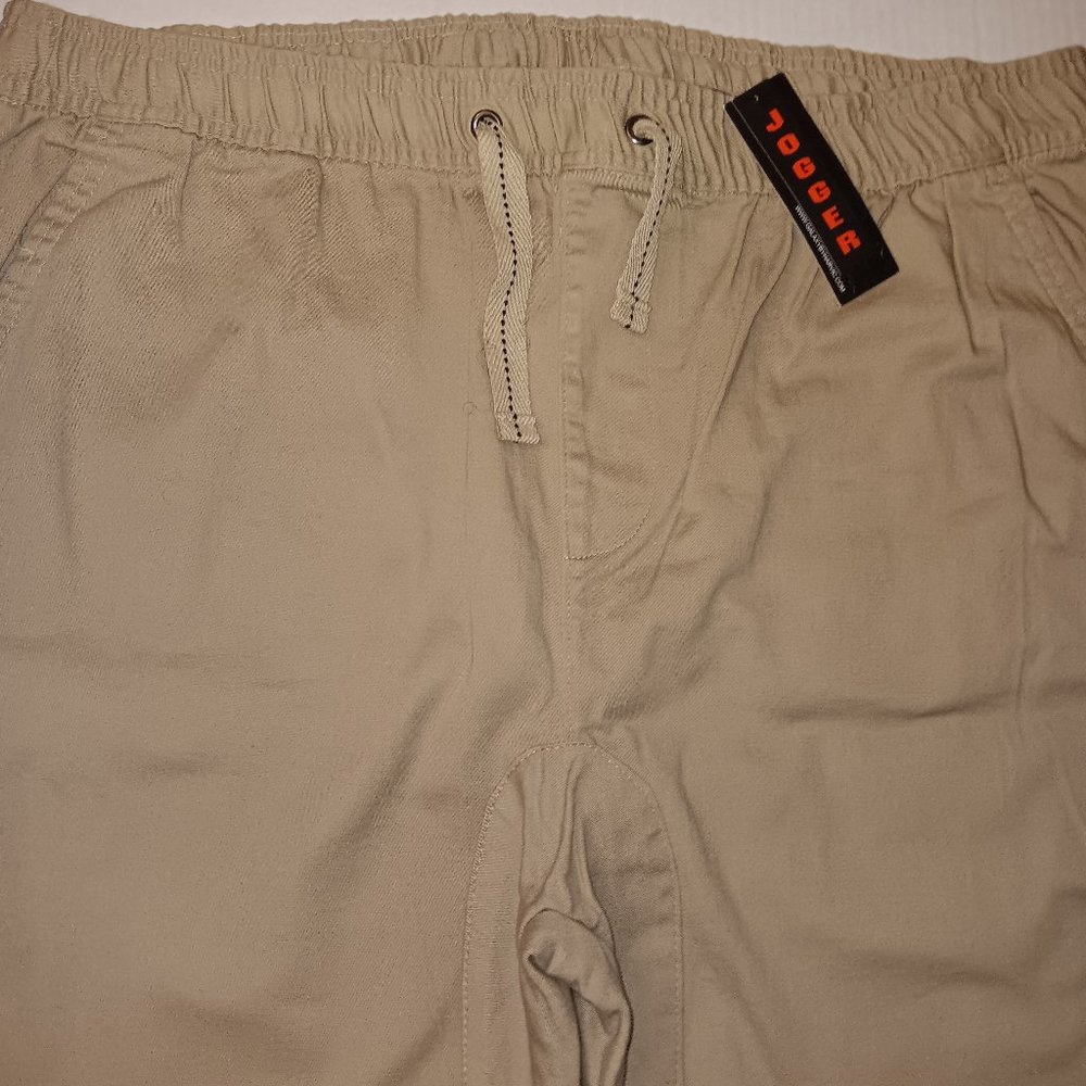 GALAXY MEN'S SLIM FIT KHAKI JOGGER PANTS